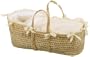 Picci Cortina Carry Basket in Cream and White with Comforter and Pad