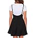 E.JAN1ST Women's Suspender Skirts Basic High Waist Versatile Flared Skater Skirt