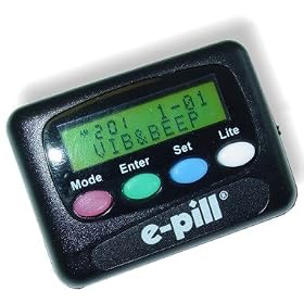 e-pill 12 Alarm Vibrating Pager Medication Reminder. FREE Standard Shipping.