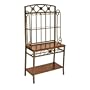 SEI Decorative Metal Baker's Rack with 6-Bottle Wine Storage