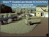 Sharx Security SCX2207RA2 DoubleCam 2.4 GHz Wireless Color Waterproof 2 Camera System with Microphone, Night Vision, Remote Control Receiver