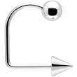 16 Gauge Surgical Steel Ball Cone Lippy Loop Labret