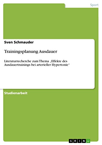 Trainingsplanung Ausdauer: Literaturrecherche zum Thema 