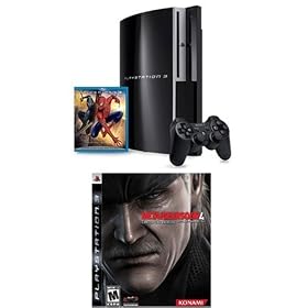 Ps3-mgs4-bundle - Playstation 3 40gb w/ Bonus Spider-man 3 (Blu-ray) and Metal Gear Solid 4: Guns of the Patriots
