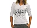 GIN TONIC Shirt 3/4 Arm Langarm-Shirt Langarmshirt Damen Shirt - weiss