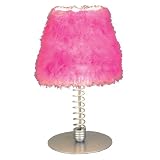 LumiSource Wiggle Table Lamp, Pink Shade