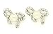 A Pair of Pearl Crystal Ribboned Stud Earrings