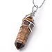 JOVIVI® Rock Crystal Divination Quartz Healing Point Chakra Pendant for Necklace No Chain- Tiger Eye
