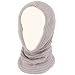 4-1 Chunky Knit Pullover Beanie Headscarf Circle Loop Neckwarmer Scarf Hat Gray