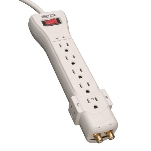 Tripp Lite SUPER7COAX 7-Outlet Surge Protector (2160 Joules, 7ft Cord, Coax)