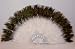 White Marabou Feather Fan with Peacock Tips
