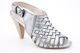 DKNY Women's Bay K1005118 Slingback Sandal,Silver,9.5 M US