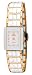 Oniss #ON318-LRG Women's Classic Rose Gold Trim Rectangular White Ceramic Watch