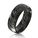 Bling Jewelry Lord of The Rings Inspired Polished Black & Silver Tungsten Ring Pendant 7mm Size 6