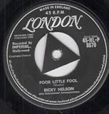 POOR LITTLE FOOL 7 INCH (7" 45) UK LONDON 1958