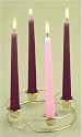 Metal Advent Wreath Candle Holder With Taper Candles