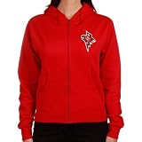 NCAA St. John's Red Storm Ladies Logo Applique Midweight Zip Hoodie - Red