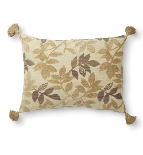 Chenille Leaf Print Cushion