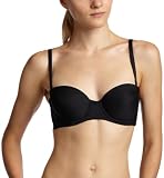 Lily of France Strapless Bra,Black/Cherry Red,34B