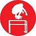 American Skateboard Bar Ollie Red Sticker Single Skateboarding Decals