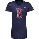 MLB Boston Red Sox Short Sleeve Longer Length Burnout Tee Girls'