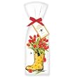 Boot with Tulips Towel Set