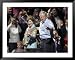 President Bush, Right, and First Lady Laura Bush Arrive for a Rally for Texas Governor Rick Perry Associated Press Collection Framed Art Poster Print by Lm Otero, 49x39