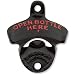 Black Open Bottle Here STARR X Wall Mounted Bottle Opener