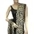 Hand Printed Leopard Print Silk Pashmina Shawl/ Wrap available in blend of 50% Pashmina 50% Silk with complimenting Tassels / Fringes on either side