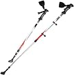 Ultrasport 3 in 1 Ganzjahres Trekking-Wander-Skistöcke, Anti-Shock, Länge 71-145 cm inkl. 3M Reflektor