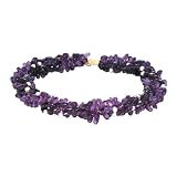 14k Gold, Freshwater Pearl & Amethyst Chip Cluster Necklace- 16 or 18 IN