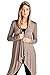 82 Days Women'S Rayon Span Open Front Cardigan With Hoodies - Solid