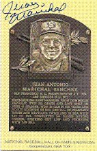 Juan Marichal Autographed/Hand Signed Hall Of Fame Gold Plaque