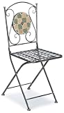 Siena Garden Fiore Klappstuhl sw/si Gest.:Eisen/Mosaik-Optik