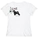 T-Shirt Woman White " I Love My Tibetan Terrier / Urban Style - Brush " Dog