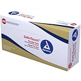 Dynarex Safe-Touch Vinyl Exam Glove Powder Free, Medium, 100 Count (Pack of 10)