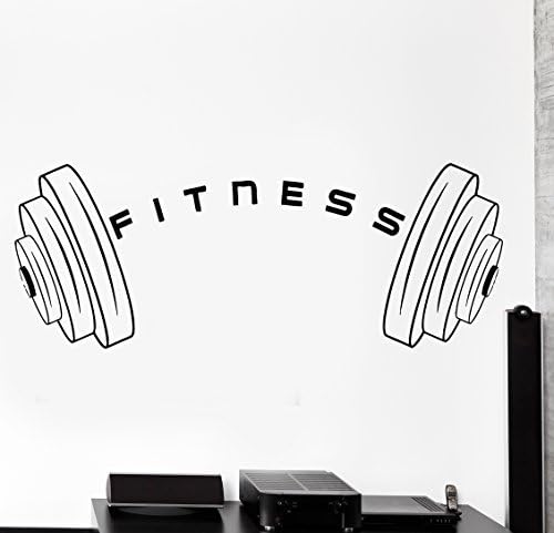 ChrisGDodge Wall Sticker Home Decor Wall Sticker Sport Fitness Dumbbel Barbel Gym Vinyl Decal