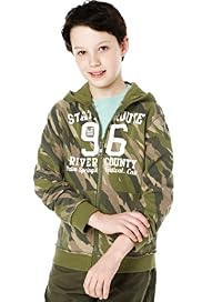 Hooded Camouflage Sweat Top