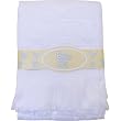Large Soft White Acrylic Baby Shawl / Blanket - Hearts & Squares Design, 122 x 122 cm