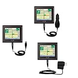 Deluxe Kit for the Mio Technology Moov 200 includes a USB cable with Car and Wall Charger - Gomadic Brand w/ TipExchange Technology