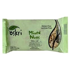 Oskri Mixed Nuts Bar, Gluten Free, 1.5-Ounce Bars (Pack of 20)