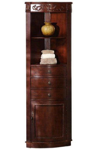 Chelsea Corner Linen Storage Cabinet I, 67.5Hx22W, ANTIQUE CHERRY