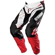 One Industries Yamaha Men's Carbon Dirt Bike Motorcycle Pants w/ Free B&F Heart Sticker Bundle - Red