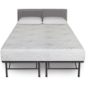 Sleep Master 8-Inch Quick Response Foam Mattress and Platform Metal Bed Frame/Mattress Foundation, Full