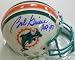Bob Griese Autographed/Hand Signed Miami Dolphins Authentic Mini Helmet HOF 90