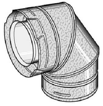 M & G Dura-Vent DirectVent Pro 4'' ID with 6 5/8'' OD 90 degree Galvanized Swivel Elbow