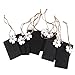 NUOLUX Gift Tags with String Wedding Craft Hang Tags Mini Hanging Wooden Blackboard Gift Tag -10pcs