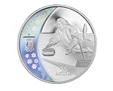 Curling Vancouver 2010 Winter Olympics Sterling Silver Hologram Coin Series