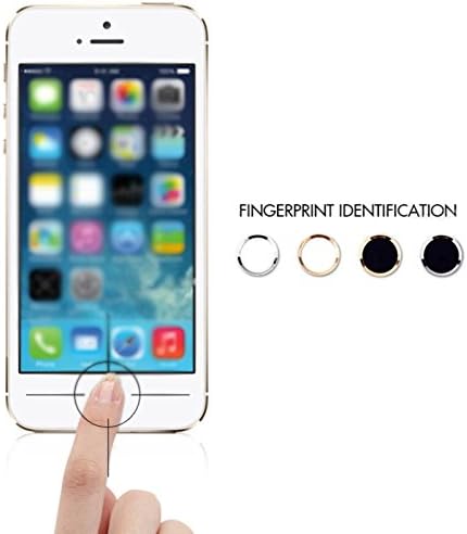 TopStilwell Fingerprint Identification System Touch ID Home Button Sticker Case Skin For iPhone 5S iPhone 6 4.7 iPhone 6 Plus 5.5 4pcs in 1 package