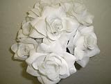 4 White Wedding Roses Bouquets
